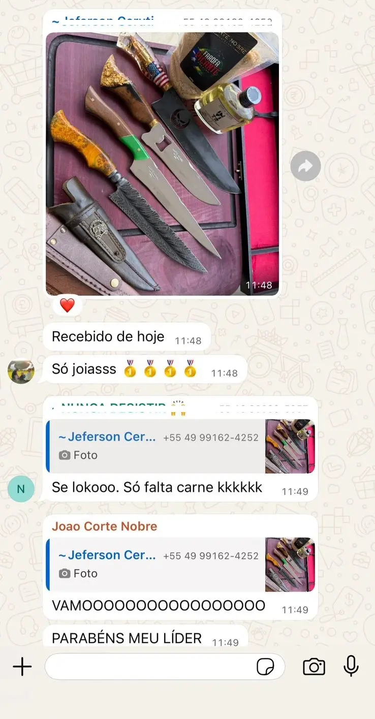 Faca Gaúcha Pampeana Corte Nobre - Depoimento cliente