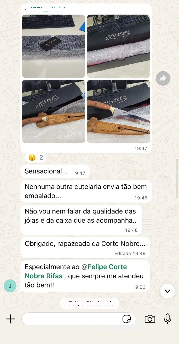 Faca Gaúcha Pampeana Corte Nobre - Churrasco com a faca